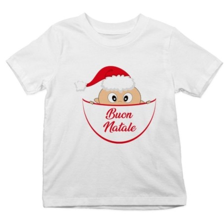 T-shirt bambino che esce dalla tasca con cappello di...
