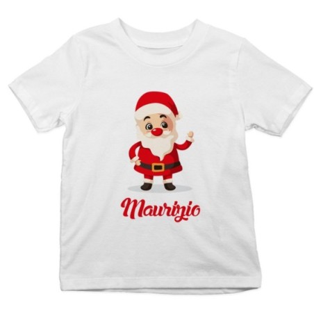 T-shirt bambino personalizzata con nome baby santa