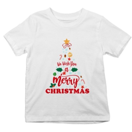 T-shirt bambino personalizzabile con nome we wish you a...
