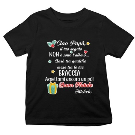 T-shirt bambino personalizzabile papà tuo regalo sarà tra...