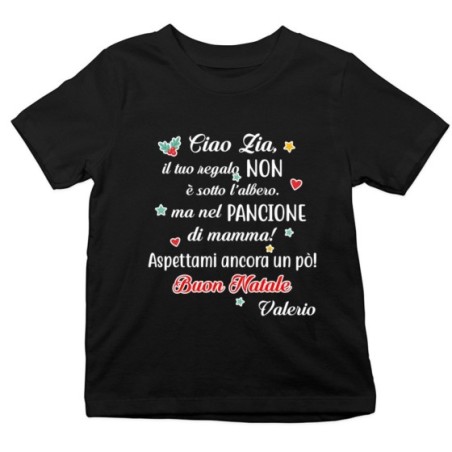 T-shirt bambino personalizzata con nome zia il tuo regalo...
