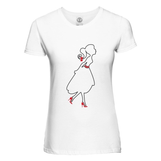T-shirt donna mamma bacia babbo natale Natale