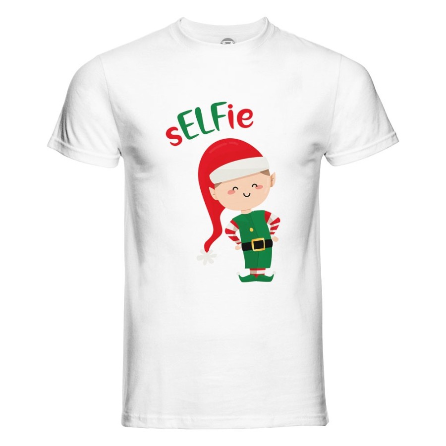 T-shirt uomo personalizzabile con nome selfie Natale