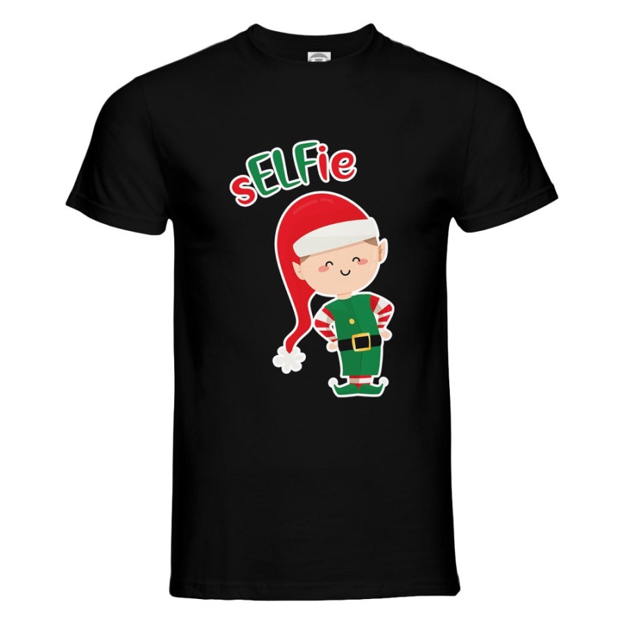 T-shirt uomo personalizzabile con nome selfie Natale