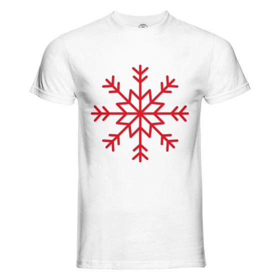 T-shirt uomo personalizzabile con nome fiocco di neve Natale
