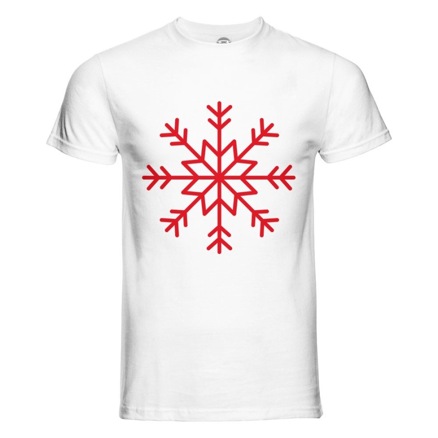 T-shirt uomo personalizzabile con nome fiocco di neve Natale