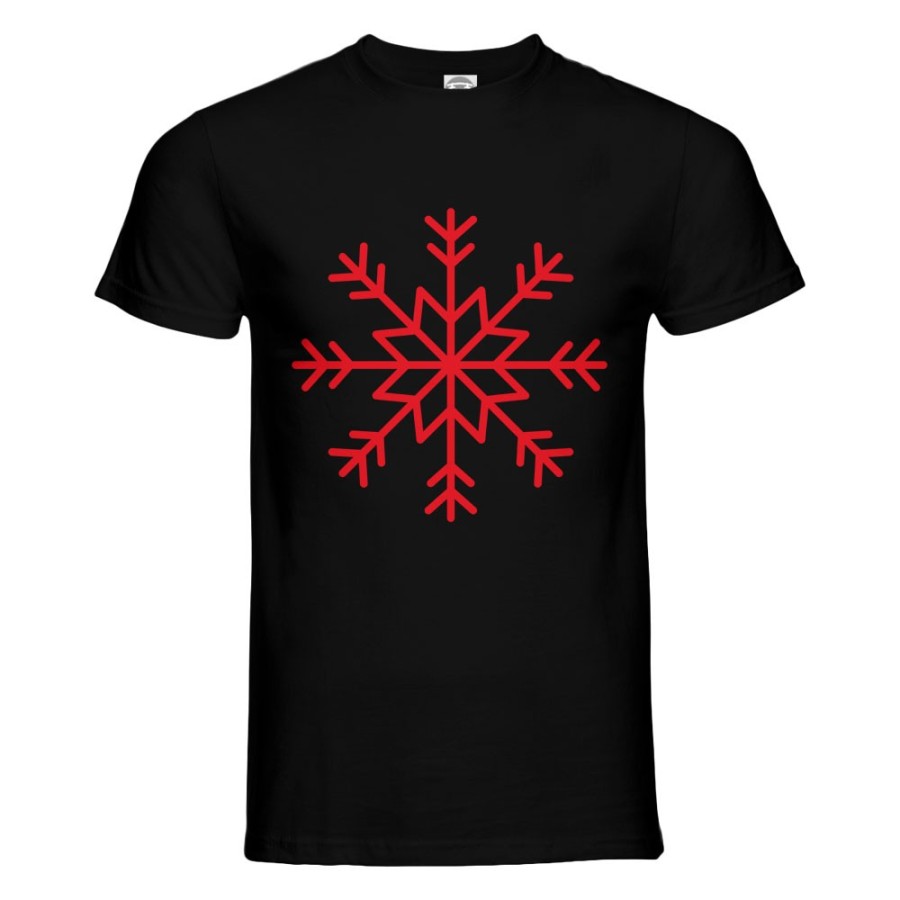 T-shirt uomo personalizzabile con nome fiocco di neve Natale