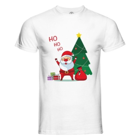 T-shirt uomo personalizzabile con nome ho ho ho babbo natale con i regali Natale