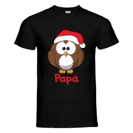 T-shirt uomo personalizzata con nome gufetto papà