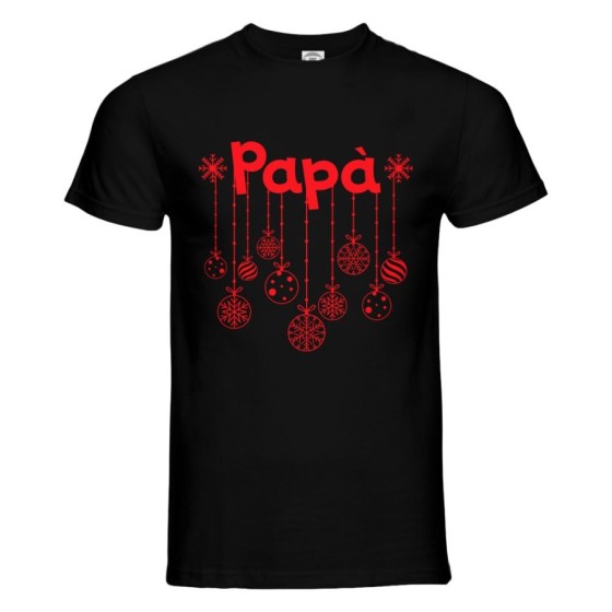 T-shirt uomo personalizzata con nome decorazioni natalizie Natale