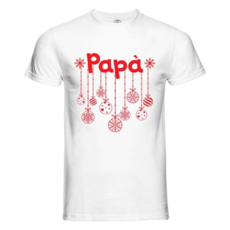 T-shirt uomo personalizzata con nome decorazioni natalizie Natale