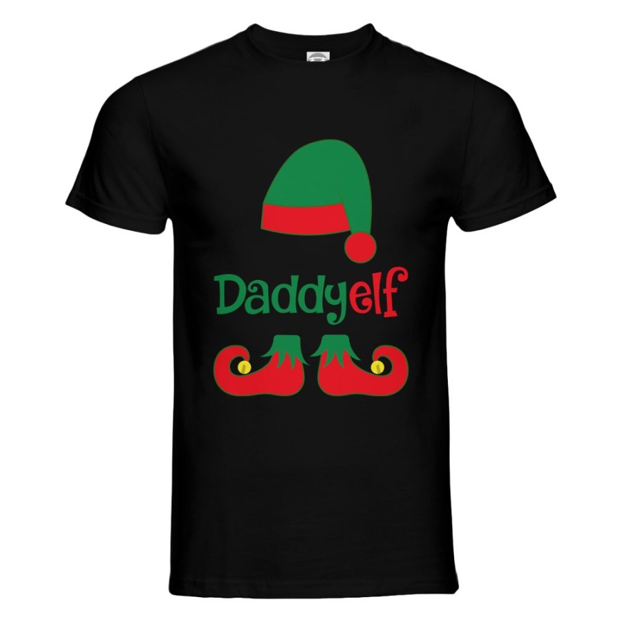 T-shirt uomo personalizzabile con nome daddy elf Natale
