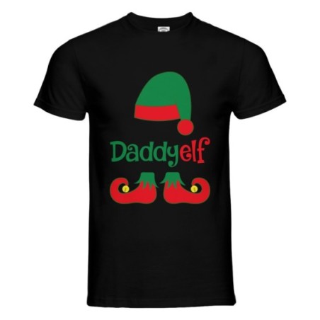 T-shirt uomo personalizzabile con nome daddy elf Natale