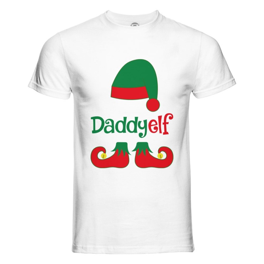 T-shirt uomo personalizzabile con nome daddy elf Natale