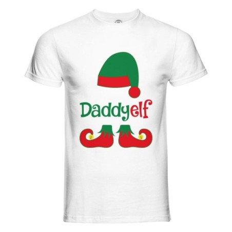 T-shirt uomo personalizzabile con nome daddy elf Natale