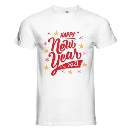 T-shirt uomo personalizzata con anno happy new year Natale