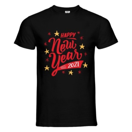 T-shirt uomo personalizzata con anno happy new year Natale