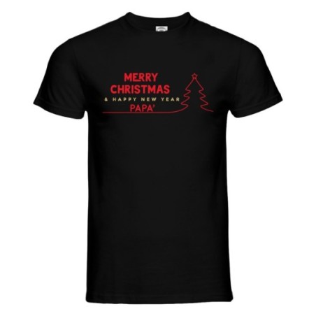 T-shirt uomo personalizzata con nome merry christmas and...