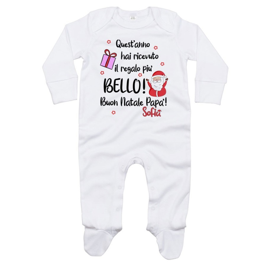 Tutina neonato personalizzata con nome papà quest'anno hai ricevuto il regalo più bello natale Natale