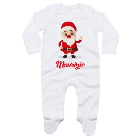Tutina neonato personalizzata con nome baby santa