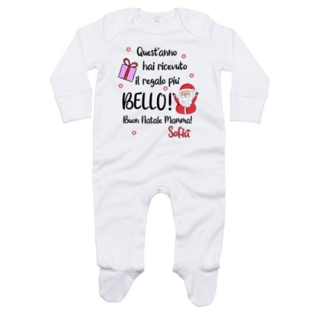 Tutina neonato personalizzata con nome mamma quest'anno...