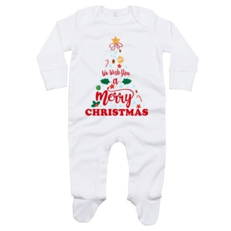 Tutina neonato personalizzabile con nome we wish you a...