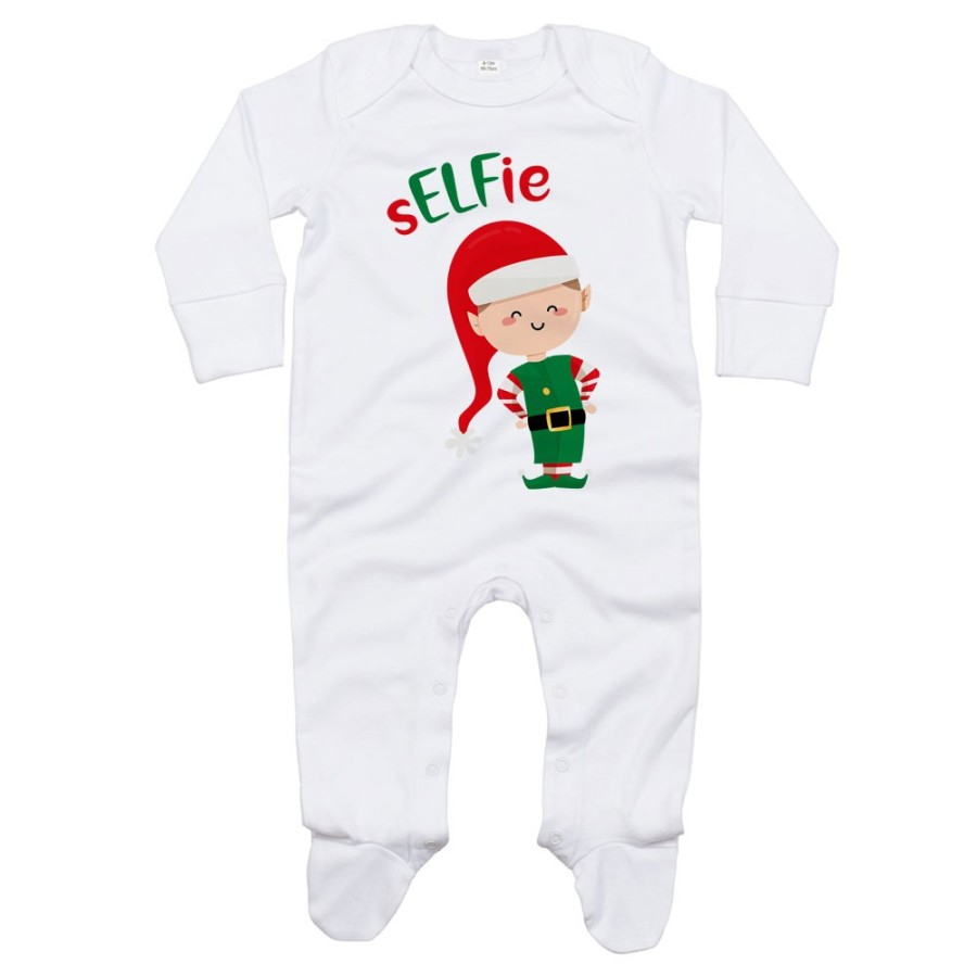 Tutina neonato personalizzabile con nome selfie Natale