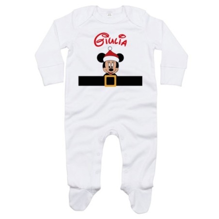 Tutina neonato personalizzata con nome e cintura...
