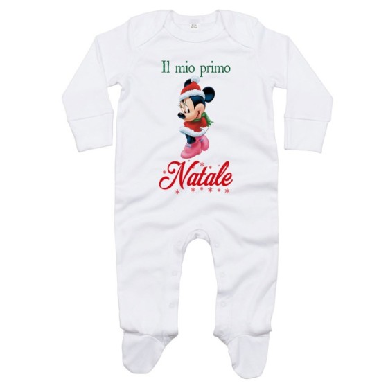 Tutina neonata personalizzabile con nome minnie il mio primo natale Natale