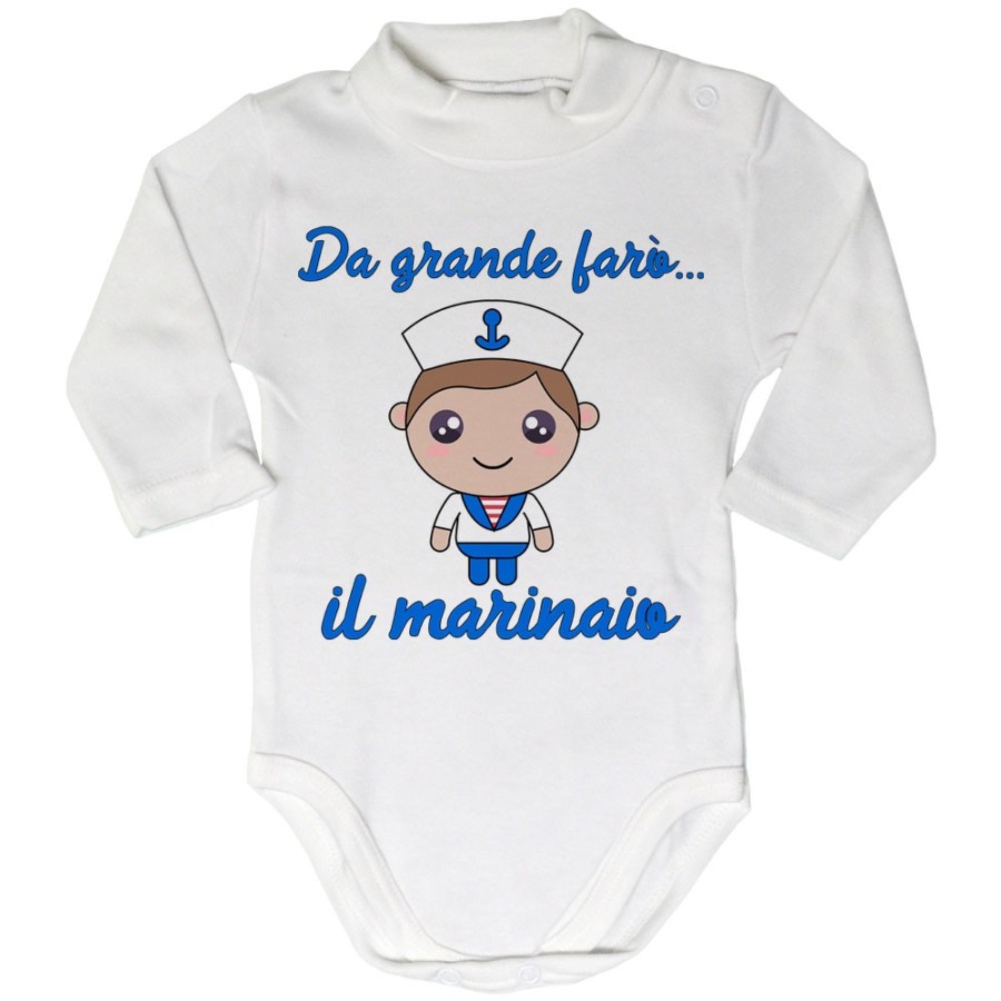 Body lupetto neonato da grande farò il marinaio Da grande farò