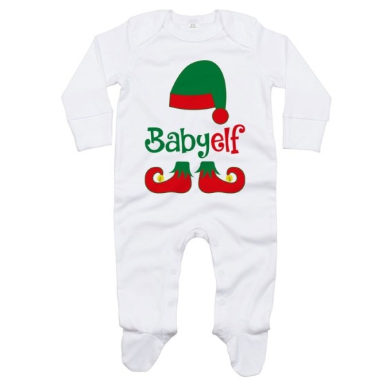 Tutina neonato personalizzabile con nome baby elf Natale