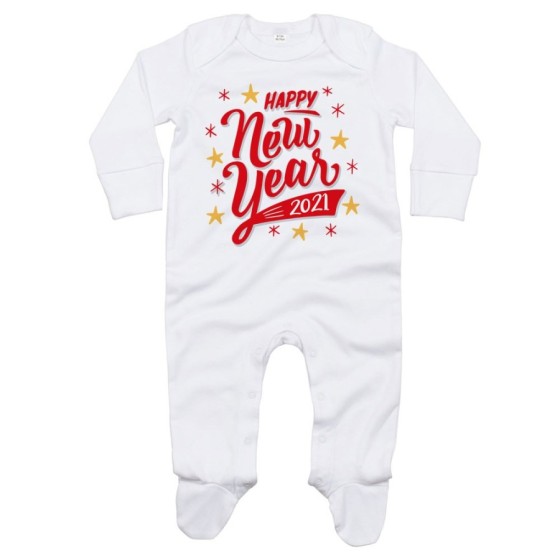 Tutina neonato personalizzata con anno happy new year Natale