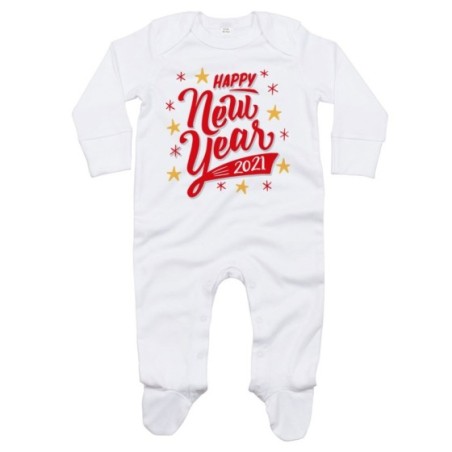 Tutina neonato personalizzata con anno happy new year