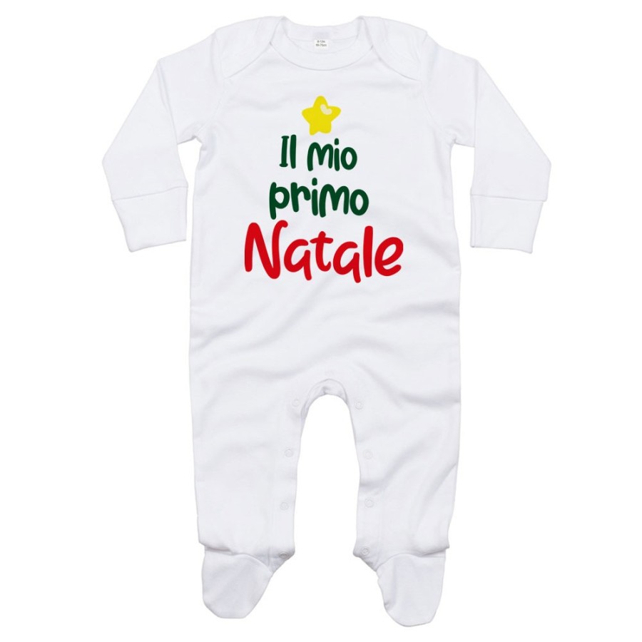 Tutina neonato personalizzabile con nome il mio primo natale a forma di albero Natale