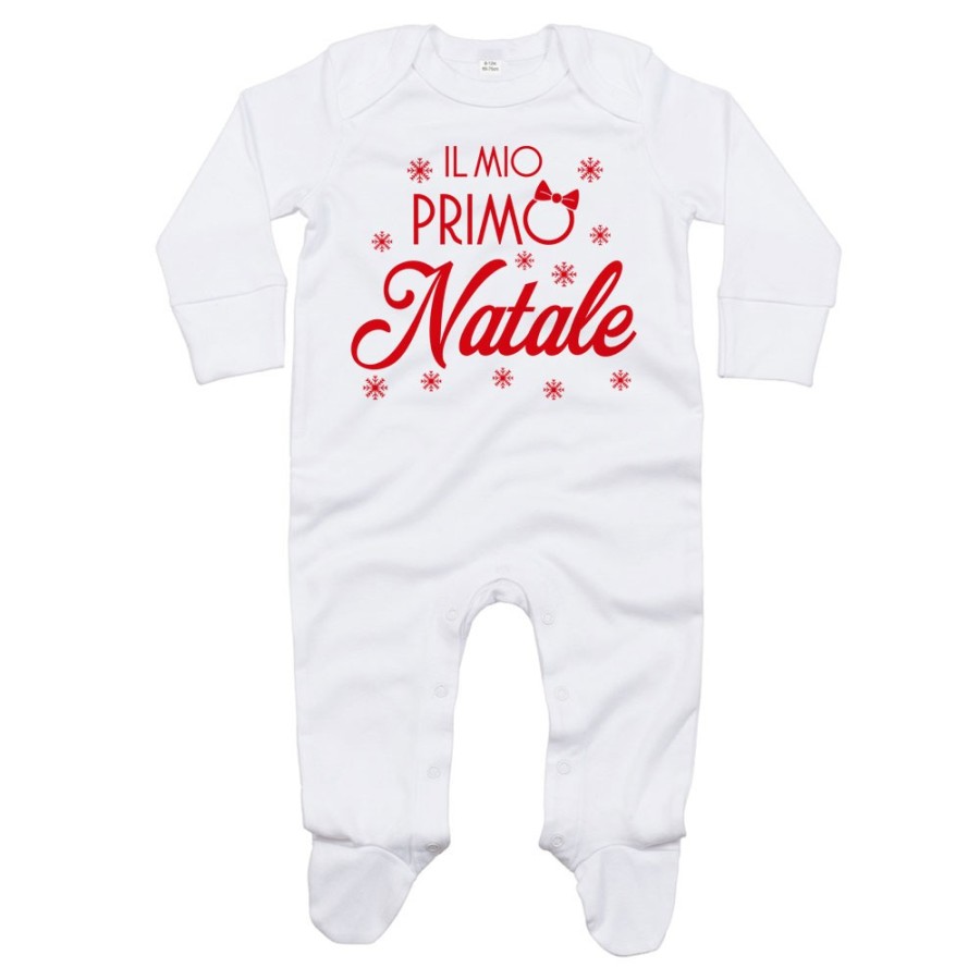 Tutina neonata personalizzabile con nome il mio primo natale con fiocco Natale