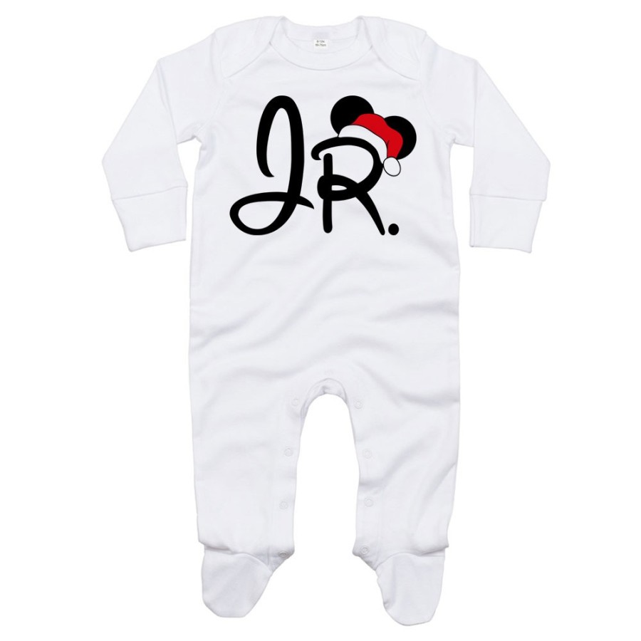 Tutina neonato personalizzabile con nome jr con cappello natalizio Natale