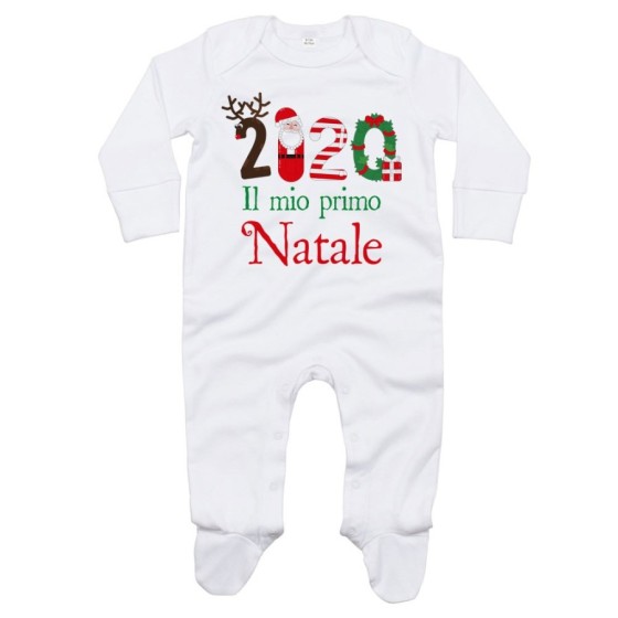 Tutina neonato personalizzabile con nome e anno il mio primo natale Natale