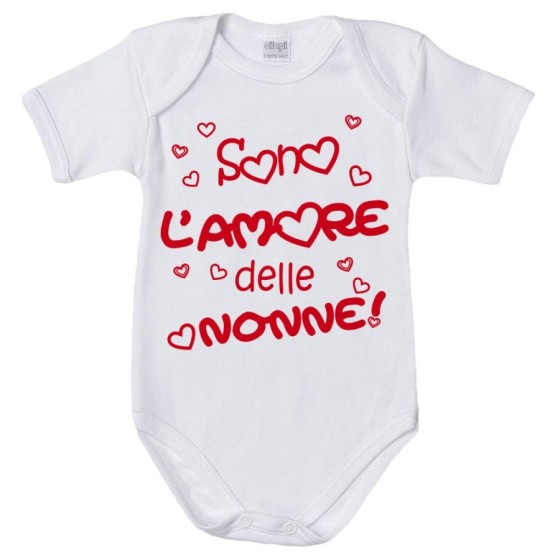Body neonato personalizzabile con nome sono l'amore del nonno dei nonni Per i nonni