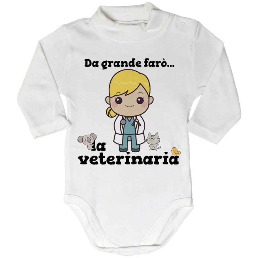 Body lupetto neonata da grande farò la veterinaria Da grande farò