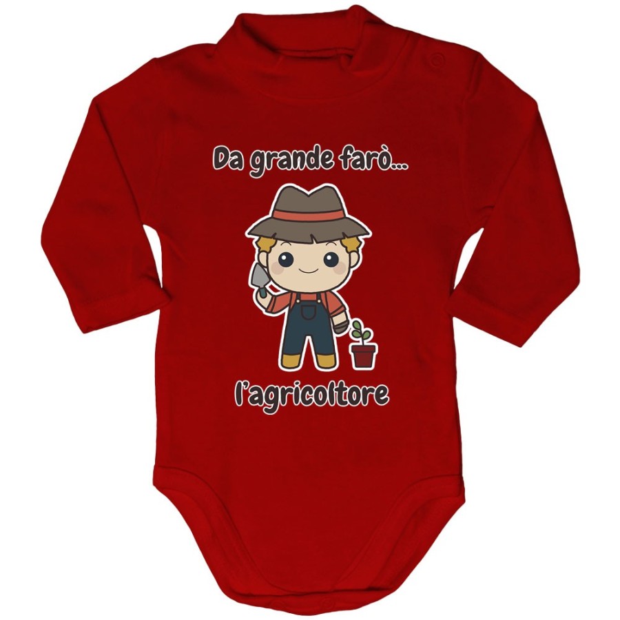 Body lupetto neonato da grande farò l'agricoltore Da grande farò