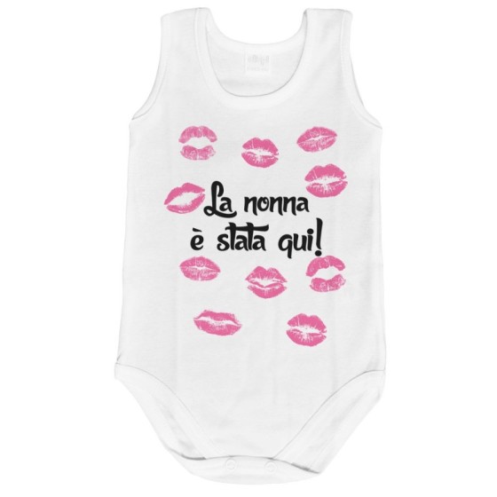 Body neonato personalizzabile con nome nonna è stata qui Per i nonni