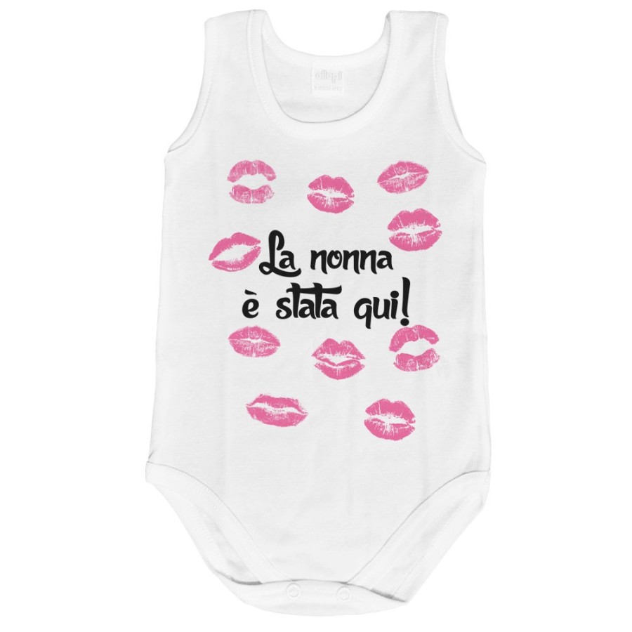 Body neonato personalizzabile con nome nonna è stata qui Per i nonni