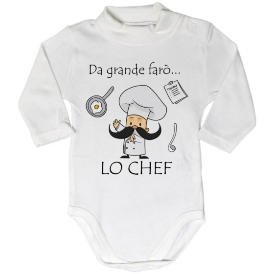 Body lupetto neonato da grande farò lo chef Da grande farò