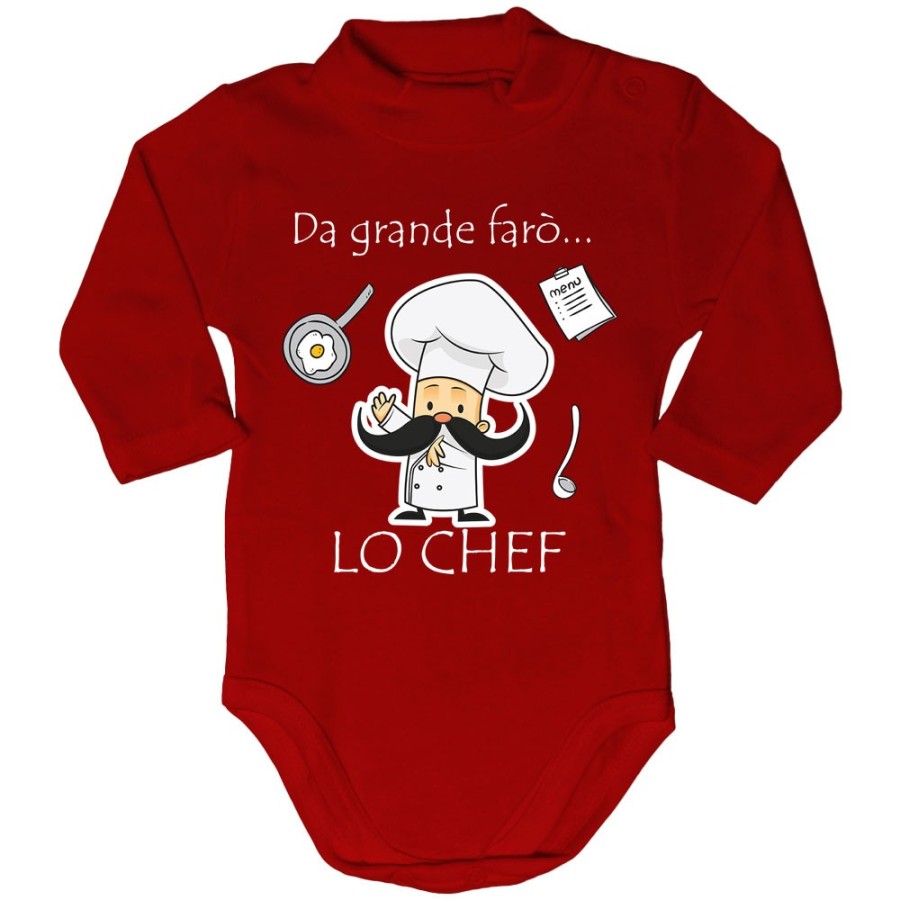 Body lupetto neonato da grande farò lo chef Da grande farò