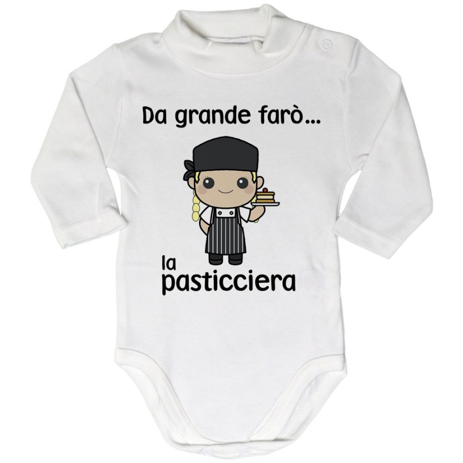 Body lupetto neonato da grande farò il pasticcere Da grande farò