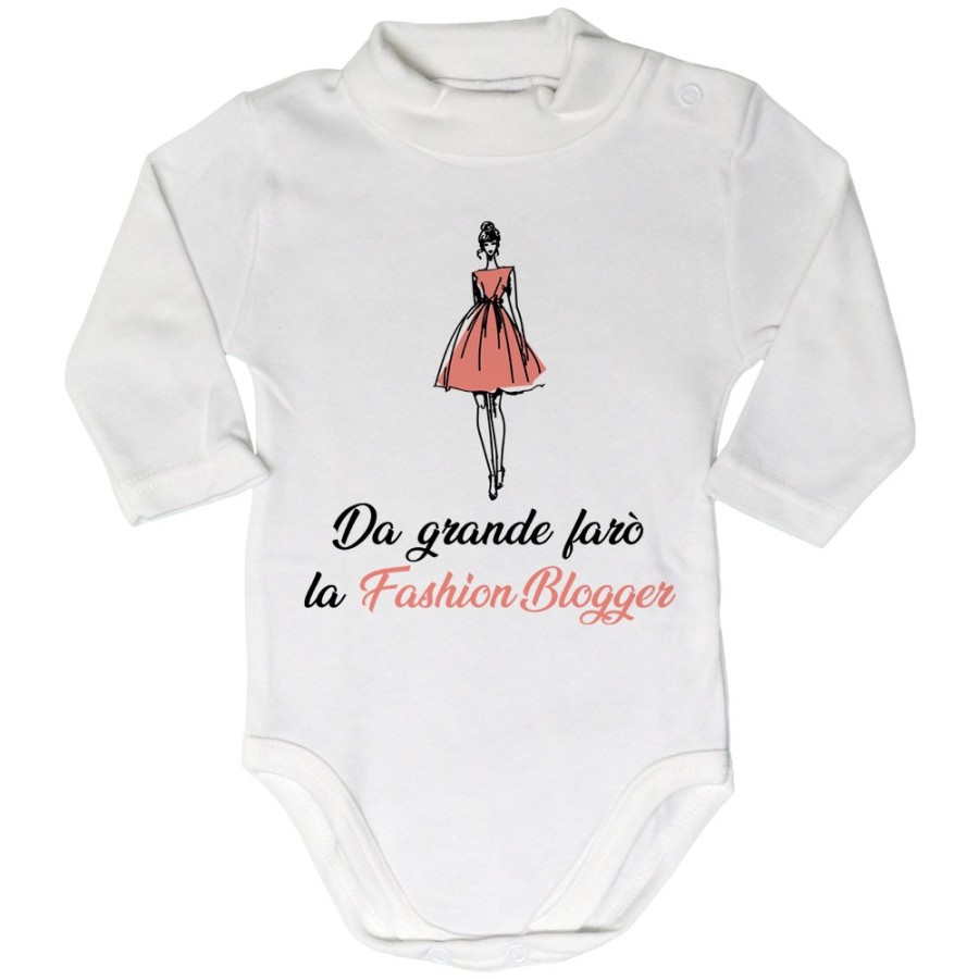 Body lupetto neonata da grande farò la fashion blogger Da grande farò
