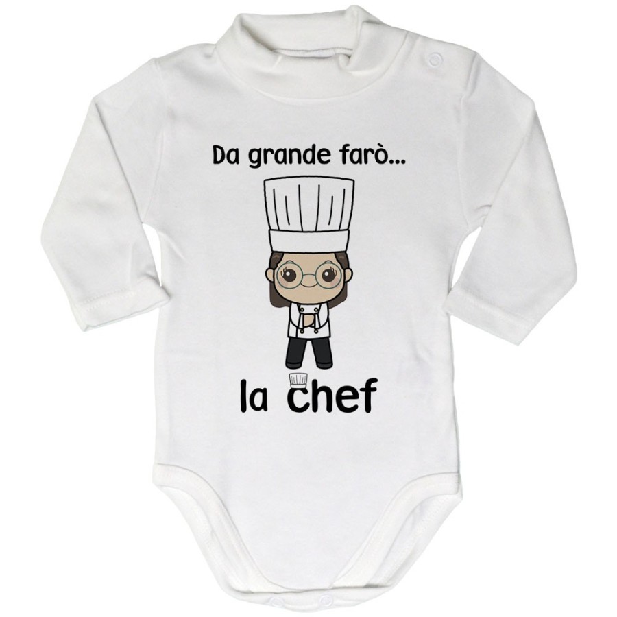 Body lupetto neonato da grande farò lo chef Da grande farò