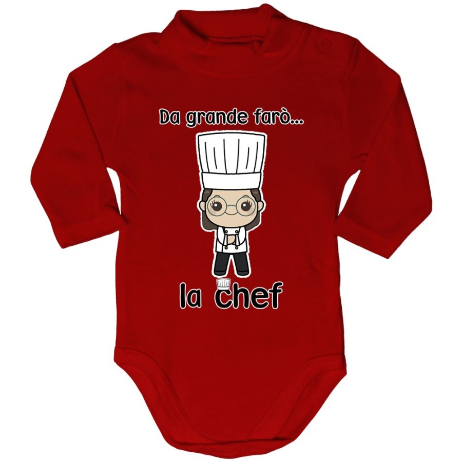 Body lupetto neonato da grande farò lo chef Da grande farò