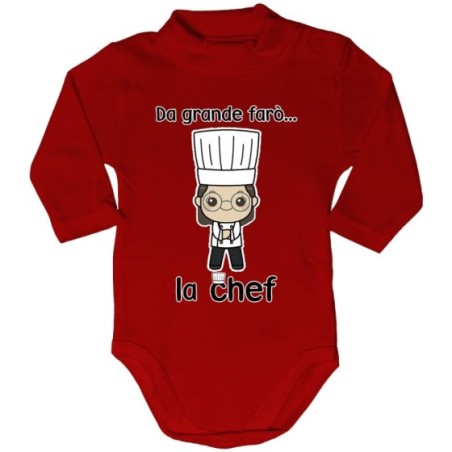 Body lupetto neonato da grande farò lo chef Da grande farò