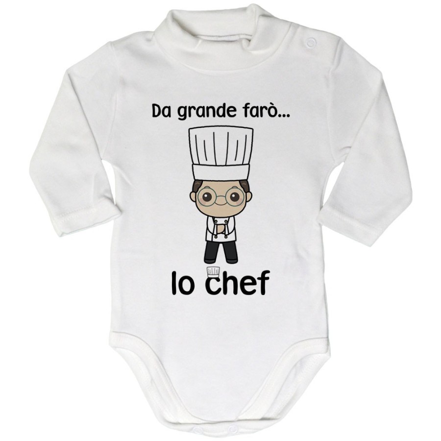 Body lupetto neonato da grande farò lo chef Da grande farò